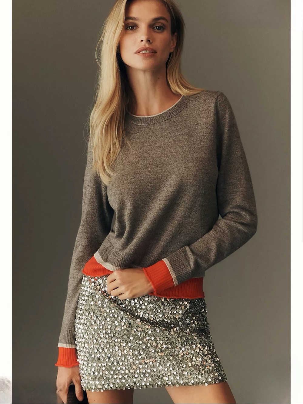 Maeve Crew-Neck Layered Sweater